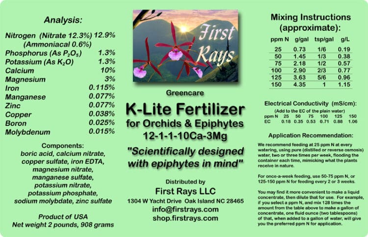 K-Lite Orchid and Epiphyte Fertilizer - Image 2